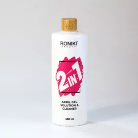 Roniki 2 in 1 akril gel solution & cleaner - 500ml