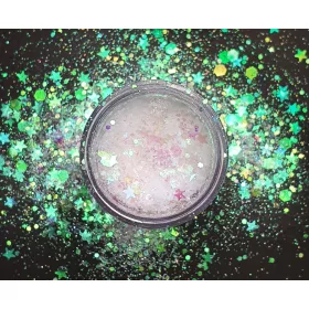 Irrizáló  glitter - fehér #2