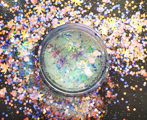 Irrizáló  glitter - fehér #5
