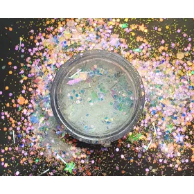 Irrizáló  glitter - fehér #6