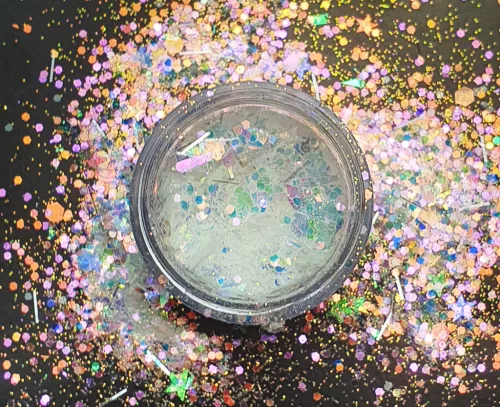 Irrizáló  glitter - fehér #6