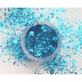 Irrizáló  glitter - kék #2