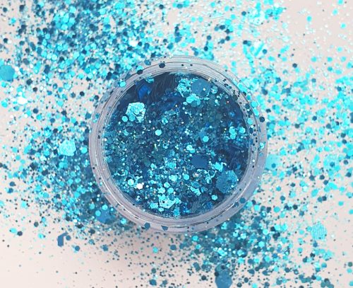 Irrizáló  glitter - kék #2