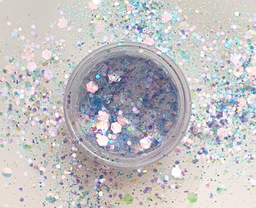 Irrizáló  glitter - kék #3