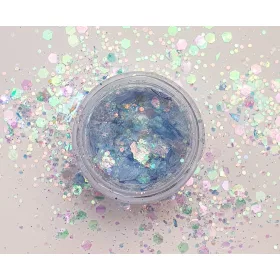 Irrizáló  glitter - kék #4