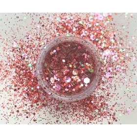Irrizáló  glitter - piros #5