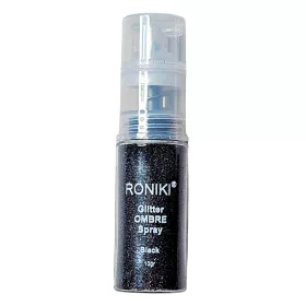 Roniki glitter spray - black - 10g