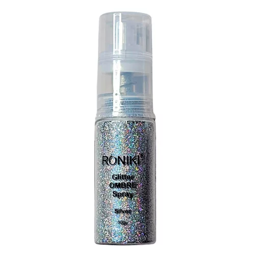 Roniki glitter spray - silver - 10g