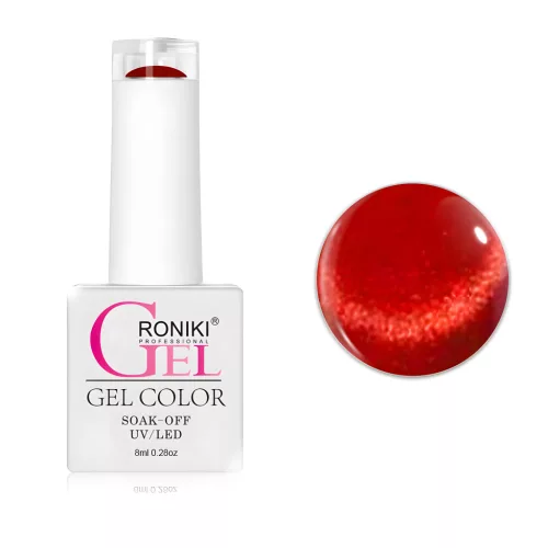 Roniki Hot flame cat eye gél lakk 01 - mágnesezhető