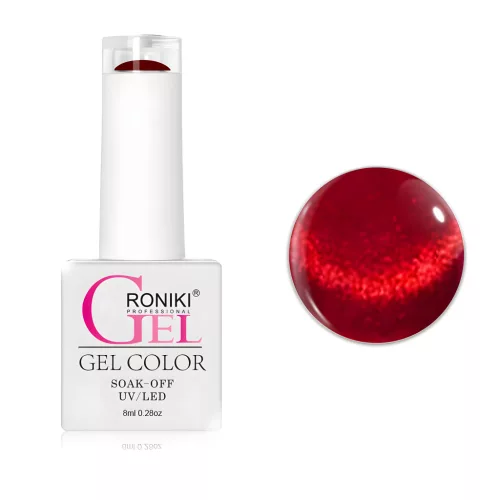 Roniki Hot flame cat eye gél lakk 02 - mágnesezhető