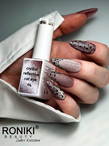 Roniki Reflective cat eye gél lakk 04 - mágnesezhető