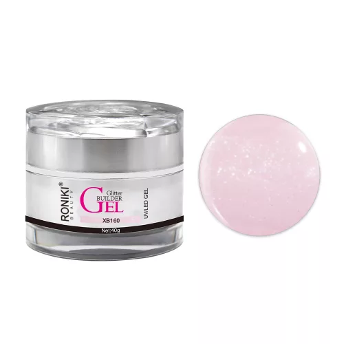 Roniki glitter builder gél - XB160 - 40g