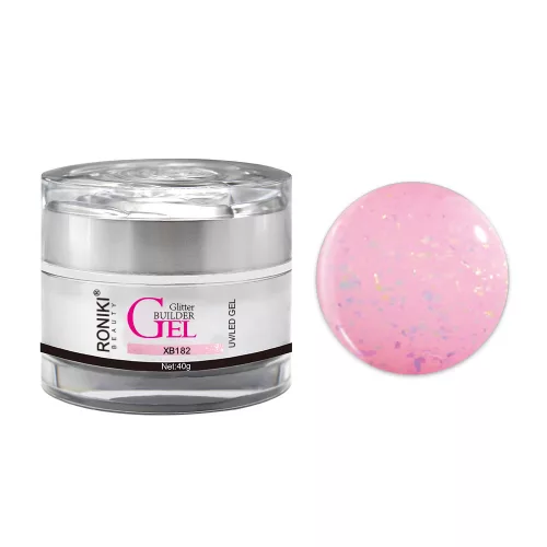 Roniki glitter builder gél - XB182 - 40g