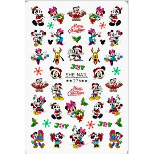 Roniki mesefigurás matrica - öntapadó - Mickey karácsonykor