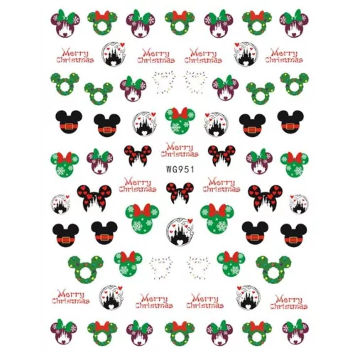 Roniki mesefigurás matrica - öntapadó - Mickey karácsonykor