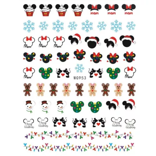 Roniki mesefigurás matrica - öntapadó - Mickey karácsonykor