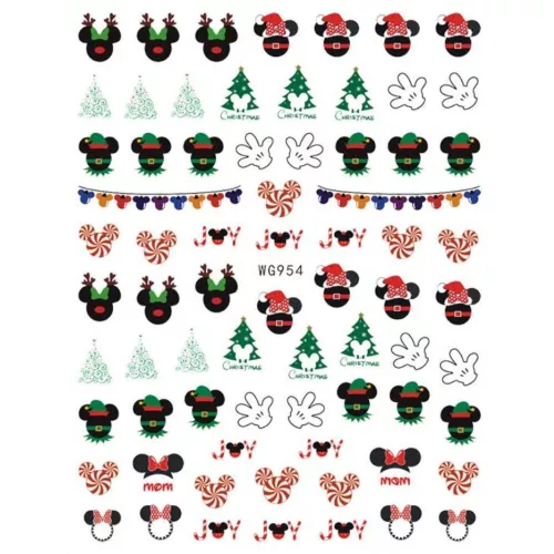 Roniki mesefigurás matrica - öntapadó - Mickey karácsonykor