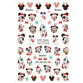  Roniki mesefigurás matrica - öntapadó - Mickey karácsonykor