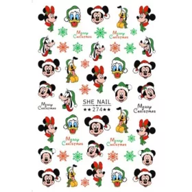   Roniki mesefigurás matrica - öntapadó - Mickey karácsonykor