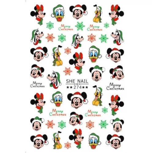Roniki mesefigurás matrica - öntapadó - Mickey karácsonykor