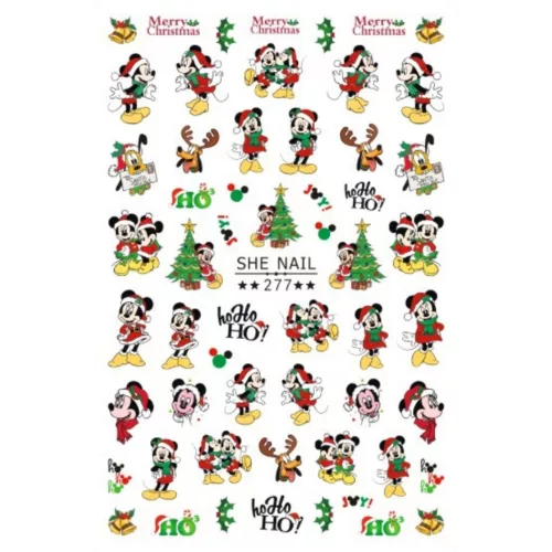 Roniki mesefigurás matrica - öntapadó - Mickey karácsonykor