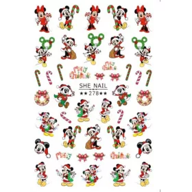   Roniki mesefigurás matrica - öntapadó - Mickey karácsonykor