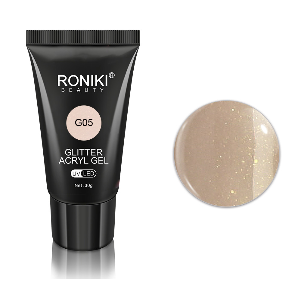 Roniki glitter poly gel - 05 - 30g