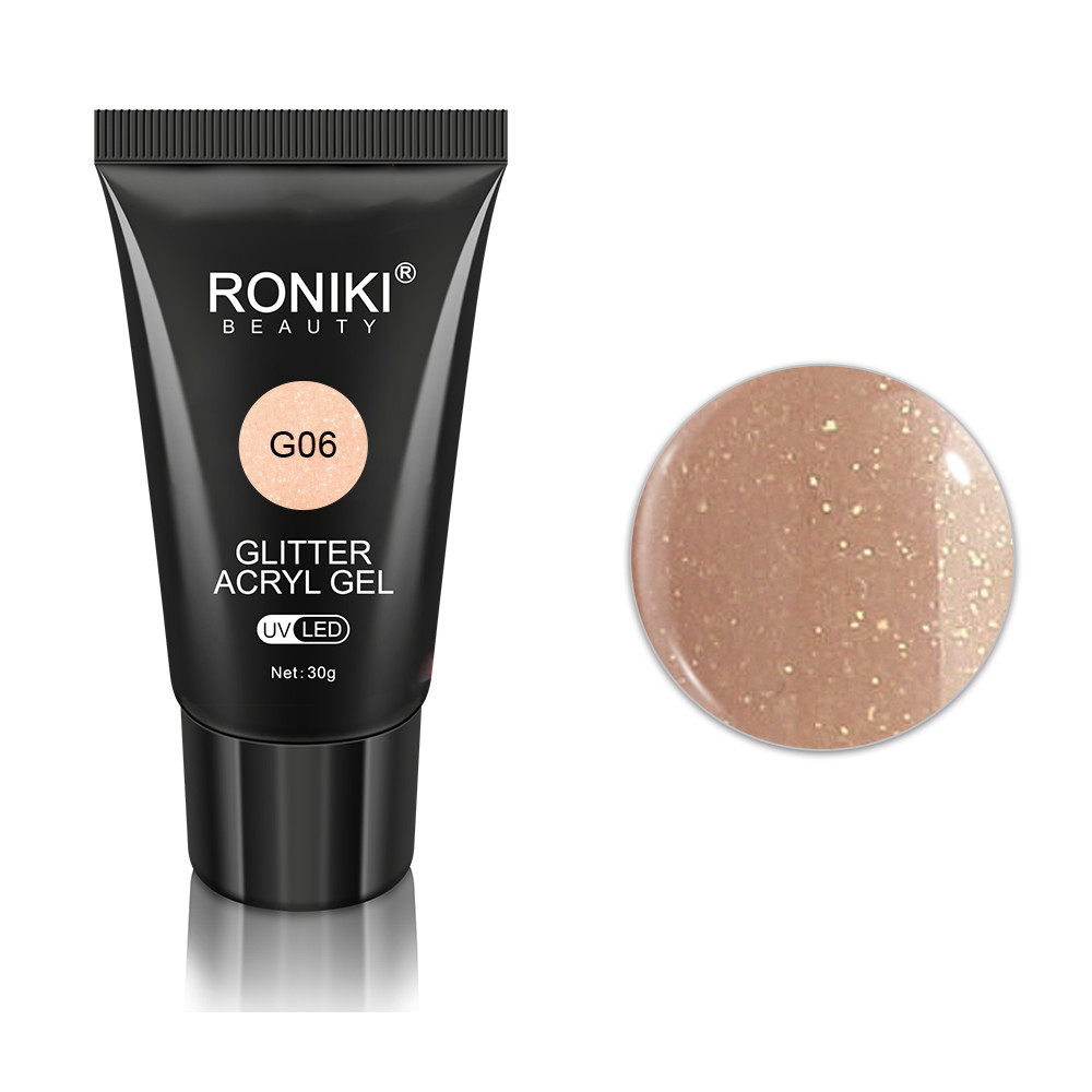 Roniki glitter poly gel - 06 - 30g