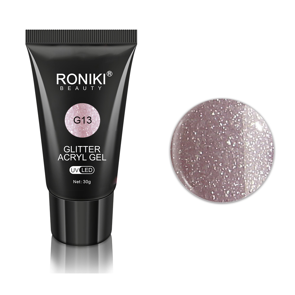 Roniki glitter poly gel - 13 - 30g