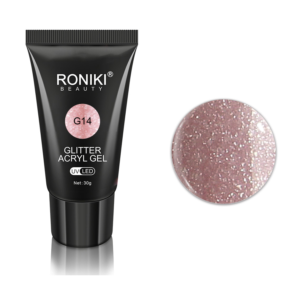 Roniki glitter poly gel - 14 - 30g