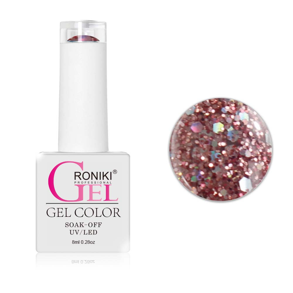 Roniki SF széria - 13 glitteres rozé gél lakk
