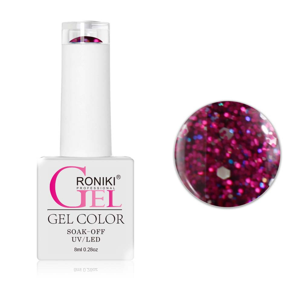 Roniki SF széria - 06 glitteres pink gél lakk